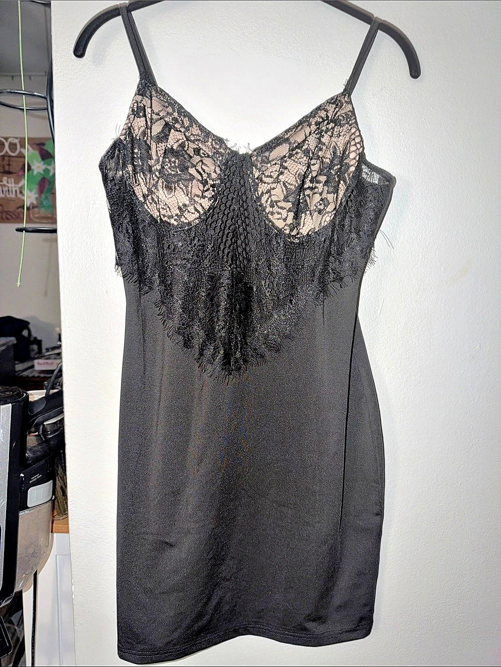 Black Lace Mini Dress